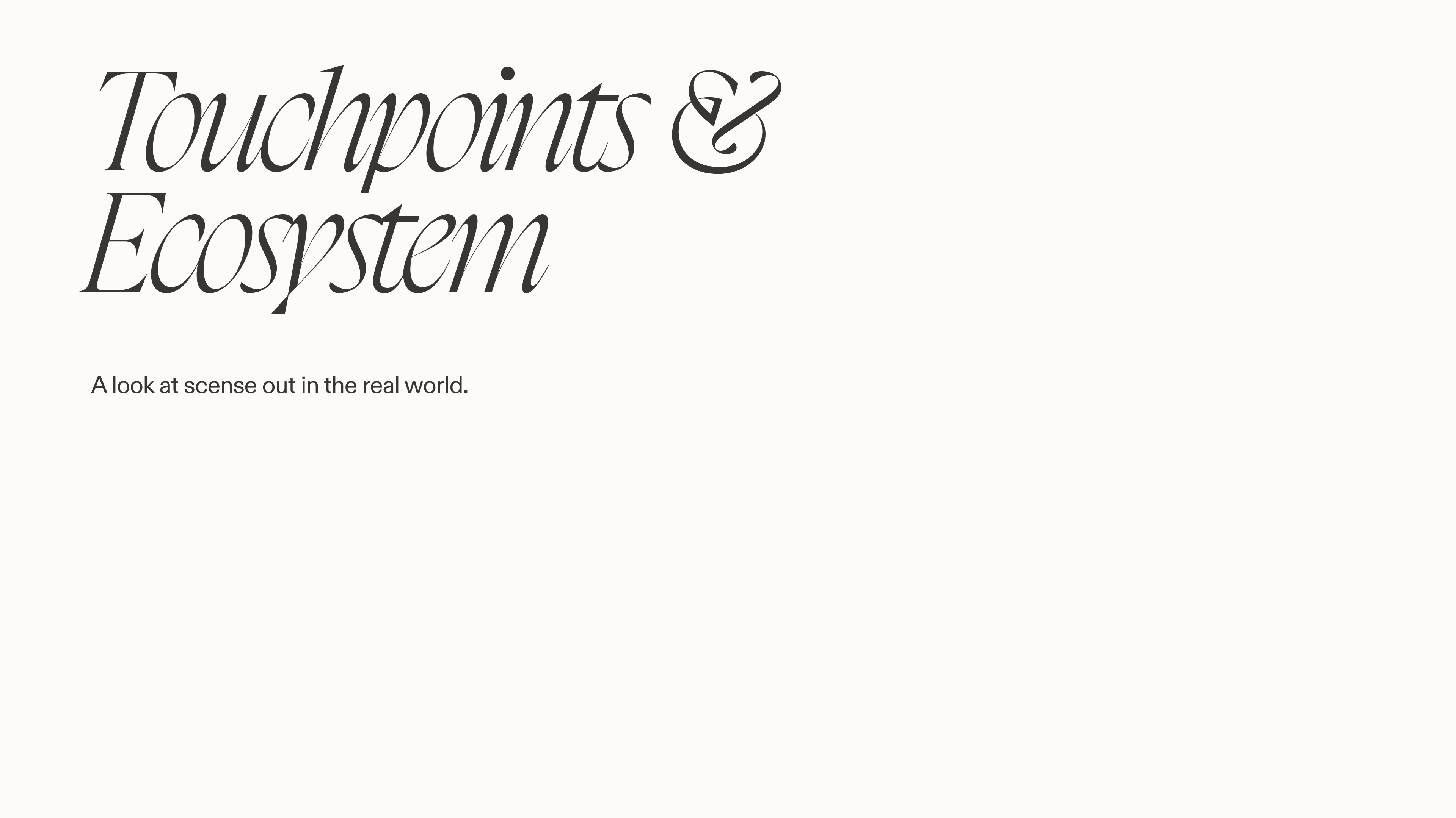 scense touchpoints and ecosystem
