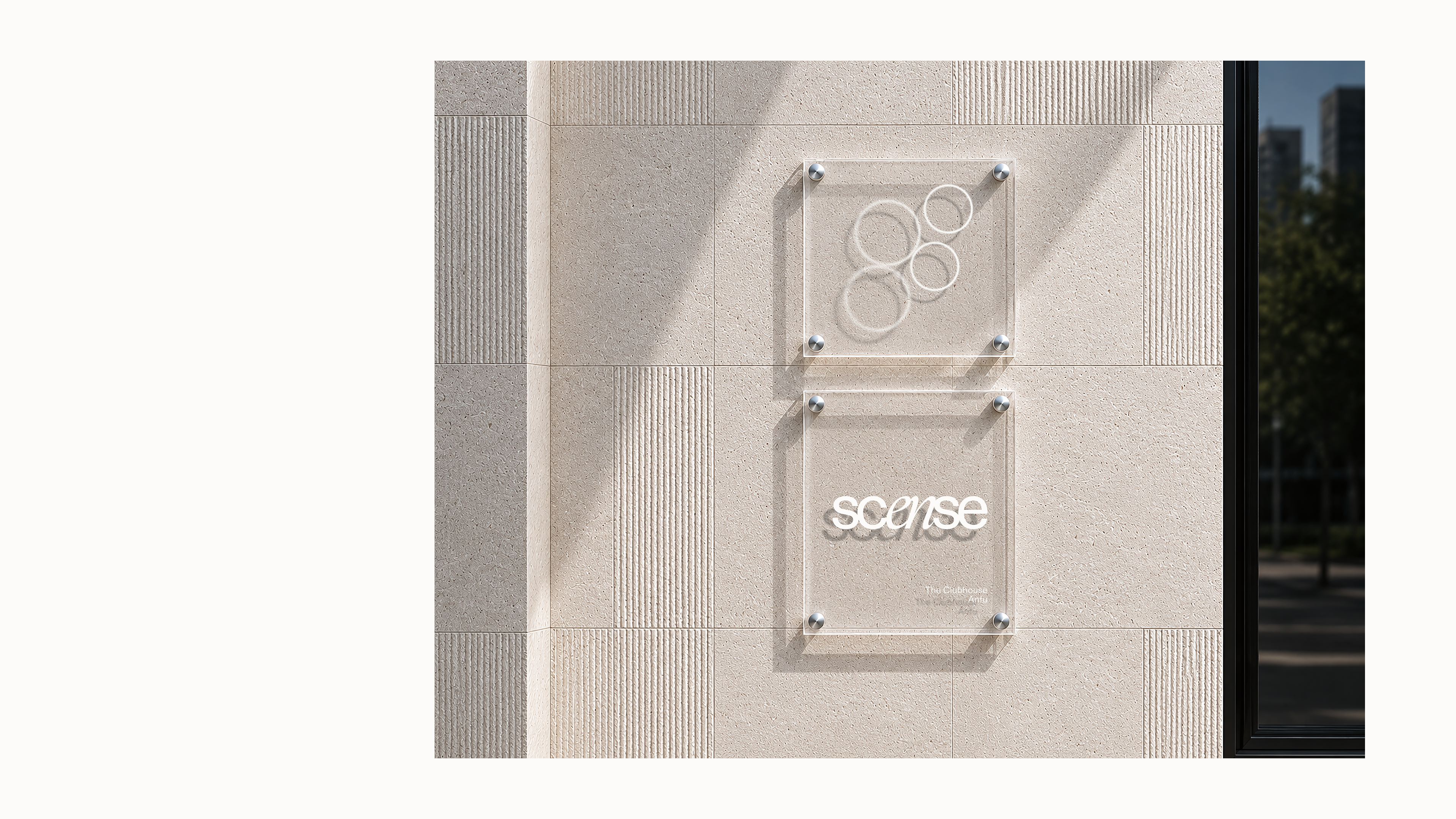scense glass sign application