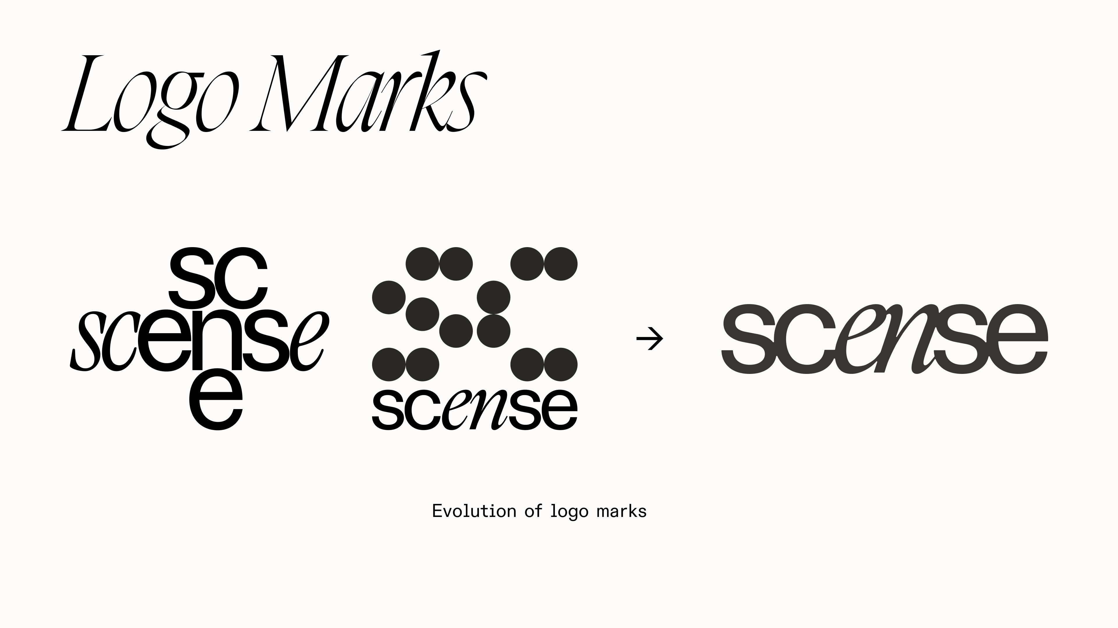 scense logo marks