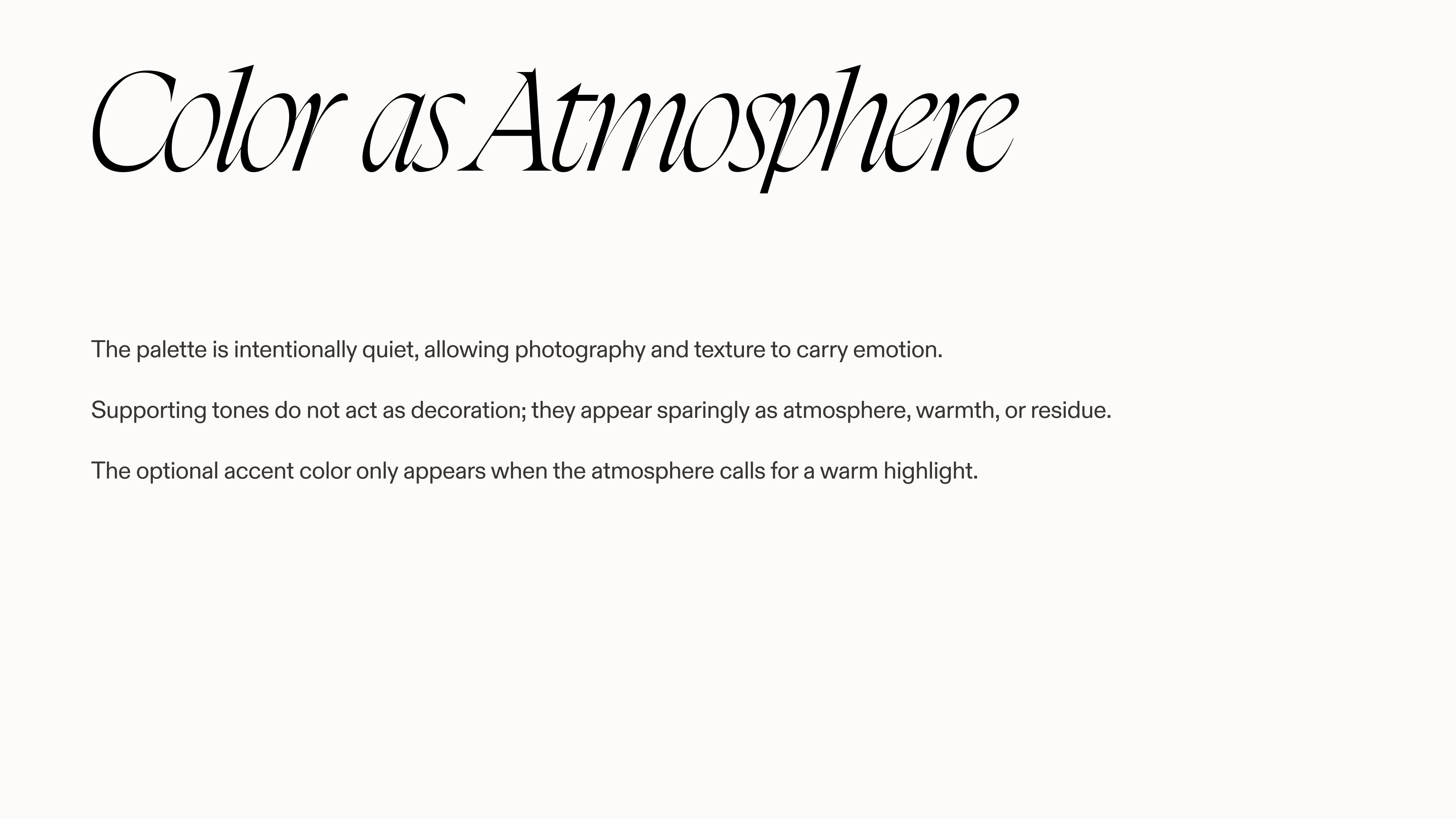 scense color as atmosphere